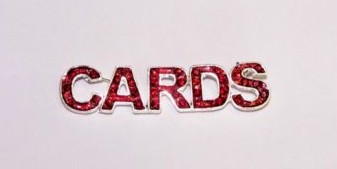 Cards w/red stones Pin