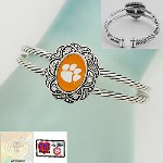 Cable Cuff Bangle- Clemson