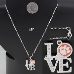 Love Letter Design Necklace- University of Clemson