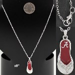 Flipflop Design Necklace- University of Alabama
